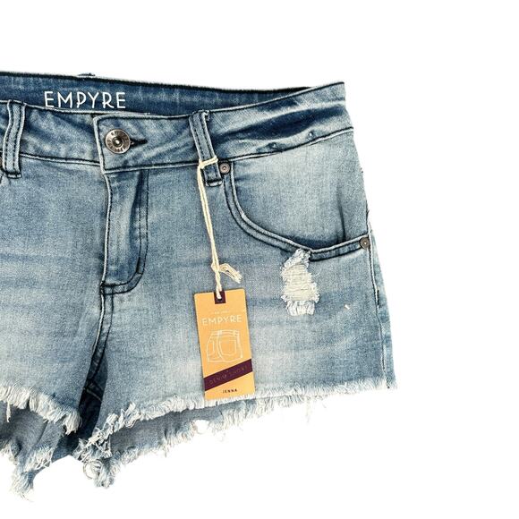 Empyre Jenna NWT Cut Off Denim Jean Shorts Mini Size 5 Casual Summer Jrs - Picture 2 of 5